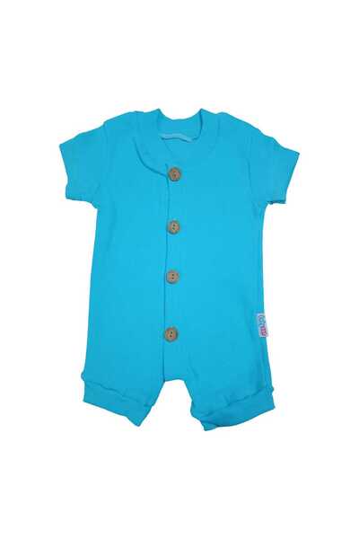 NİSPOY BABY Bebek Düğmeli Kısa Kollu Yazlık Tulum