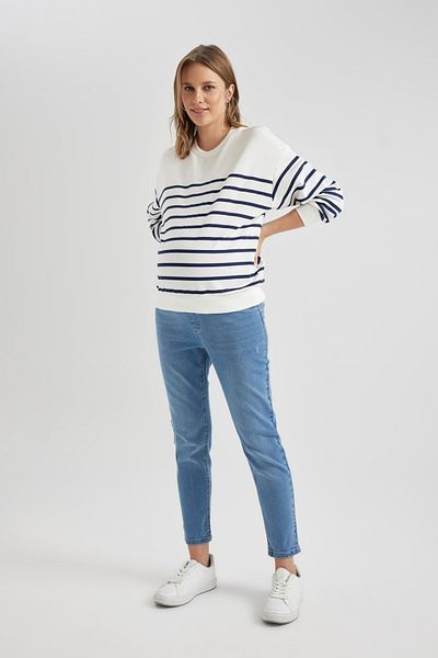 DeFacto Boyfriend Ripped Detailed High Waist Long Maternity Pants