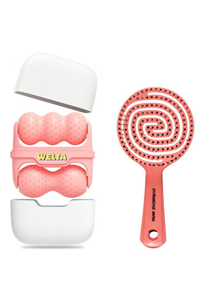 Welta Ice Roller Terapia cu role de gheață cu două fețe, eficientă și roz Pro...