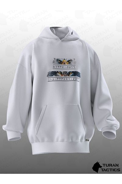 TURAN TACTICS BURKÜT GÜKBÖRÜ PRINTED OVERSIZE HOODIE (UNISEX)