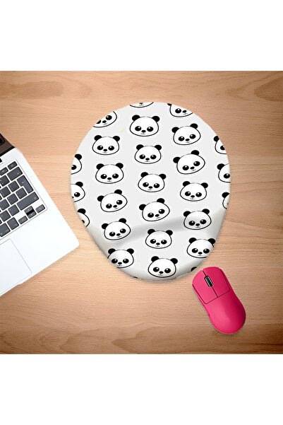 UcuruStore Χαριτωμένο οβάλ μαξιλαράκι ποντικιού με σχέδιο Πάντα, με υποστήριξ...