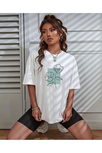 khufu Tricou oversize cu imprimeu alb, unisex