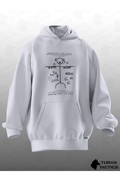 TURAN TACTICS CAM DRUM PRINTED OVERSIZE HOODIE (UNISEX)