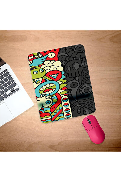 UcuruStore Μισό χρωματιστό, μισό άχρωμο ορθογώνιο mouse pad με σχέδιο και στή...