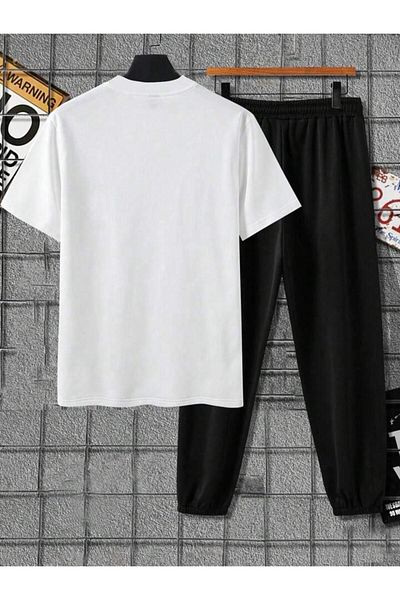 Khione Unisex Self Love Printed Top and Bottom Set T-shirt Tracksuit Set