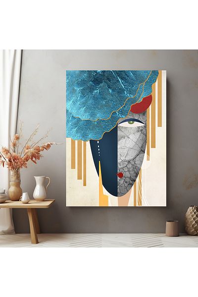 KOLDEMİR Decoratiuni pentru casa Decorative Modern Abstract Geometric Canvas Art Print