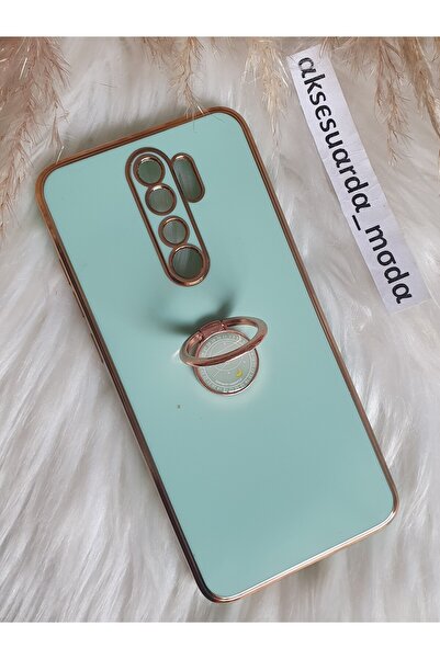 Aksesuarda Moda XİAOMİ REDMİ NOTE 8 PRO Uyumlu Yüzüklü Standlı Gold Detaylı L...