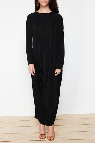 Trendyol Modest Чорний кафтан оверсайз Orme TCTSS24EB00037