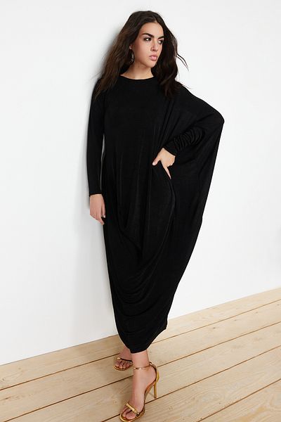 Trendyol Modest Чорний кафтан оверсайз Orme TCTSS24EB00037