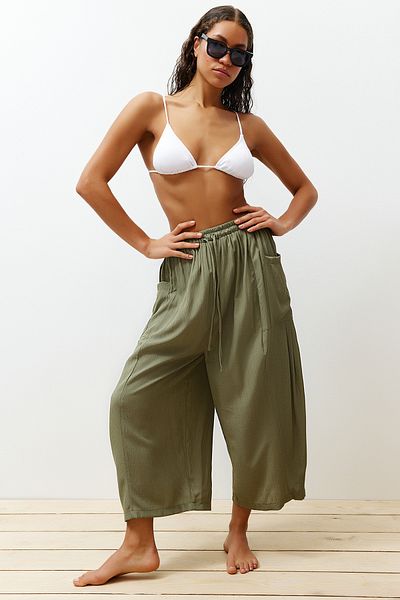 Trendyol Collection Khakifarbene Webhose TBESS24PL00007