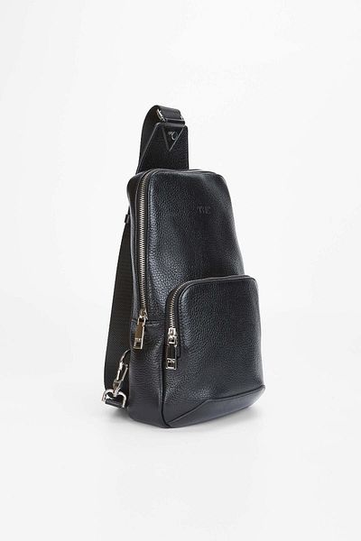 Tamer Tanca Men's Genuine Leather Black Body Bag