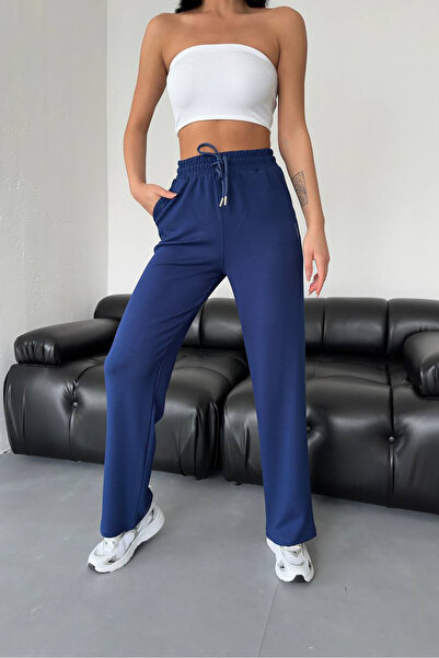 Neşeli Butik Γυναικείο ελαστικό υφασμάτινο παντελόνι με ψηλή μέση GTS031