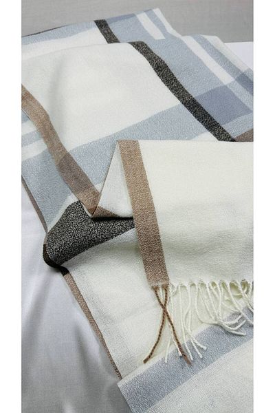 AWAM SILK Plaid Patterned Wool soft Textured Scarf Shawl & Shoulder Shawl 190*65