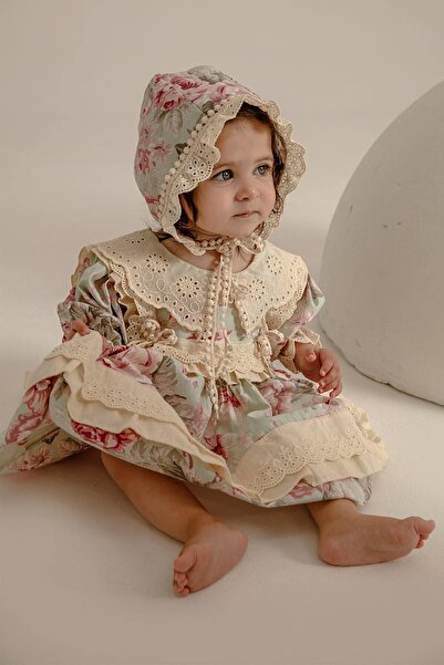 Arazretrobaby Floral Vintage Baby Girl Dress