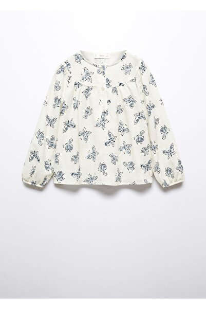 MANGO Kids Ecru Blouse for Kids