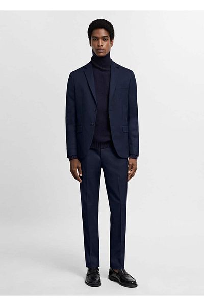 MANGO Man Stretch Fabric Super Slim Fit Blazer Jacket
