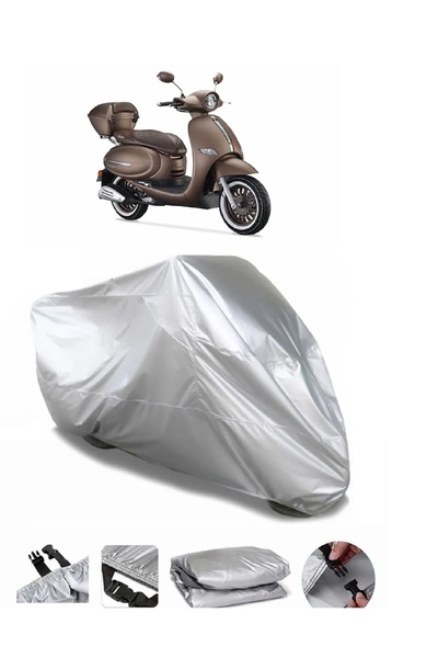 autolion أرورا كابتشينو 125 مشمع دراجة نارية رمادي عالي الجودة