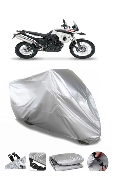 AUTOLION Gray Motorcycle Tarpaulin Premium Quality Compatible with Bmw F 800 GS