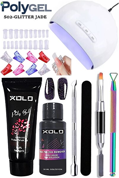xolo 32 Parça Evde Poli jel Yapma Seti Poligel Kalıcı Oje Tırnak Yapma Trend ...