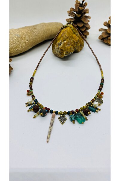 Porsuk Alternatif Handmade Design Natural Stone Women Necklace