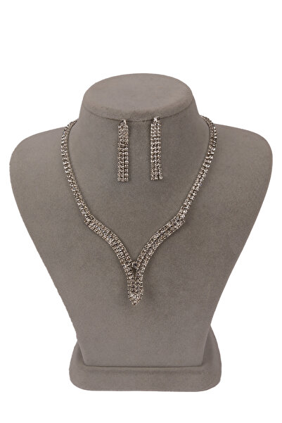 Limelia Elegant Shiny Crystal Jewelled Evening Dress Necklace and Earring Set...