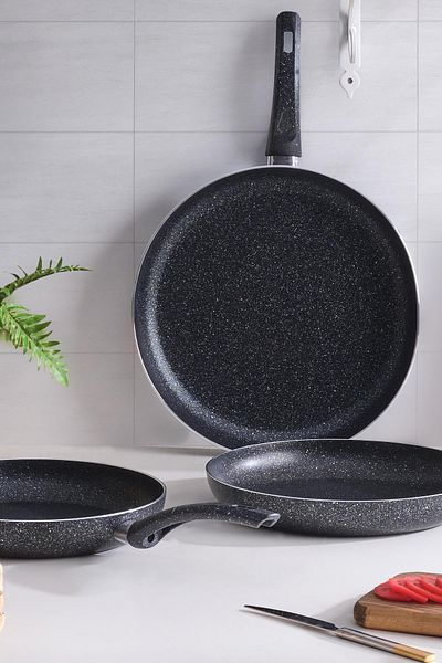 Znp Home Art | Pan Set Granite Single Handle Pan 28-30-32 Cm