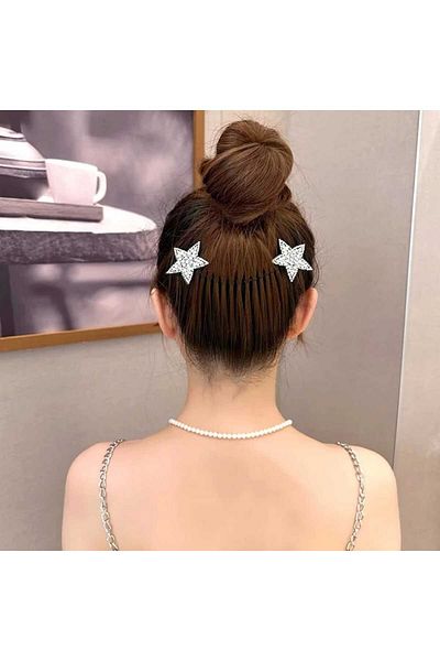 Eva Rose Crystal Stone Star Ghost Buckle Metal Spring Buckle Invisible Buckle Hidden Buckle Star Buckle