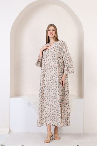 mervemoda Γυναικείο μεγάλο King size υφαντό φόρεμα