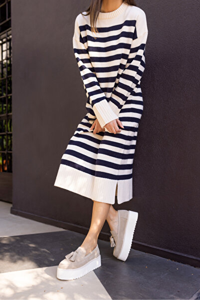 ANGELİNA JONES AJAX KADIN BEJ GERCEK DERİ SUET LOAFER PUSKULLU AYAKKABİ