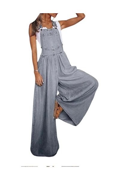 AYS WORLD Salopetă subțire din denim cu design special