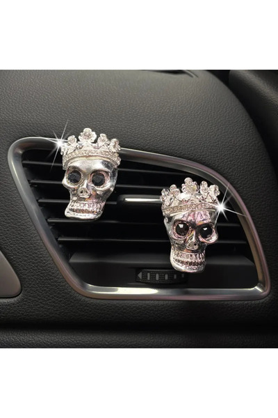 Aura Accessories Taçlı Kuru Kafa Tasarım Oto Petek Klima Koku Ve Aksesuar (Gü...