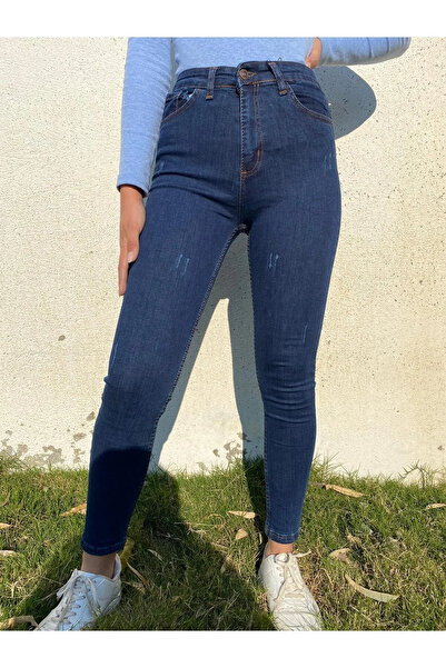 byhaziran butik Blugi skinny din lycra pentru femei, cu talie înaltă, până la...