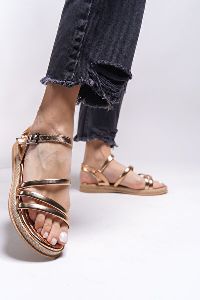 Riccon Lrenhil Women's Sandals0012101 Rose Metallic