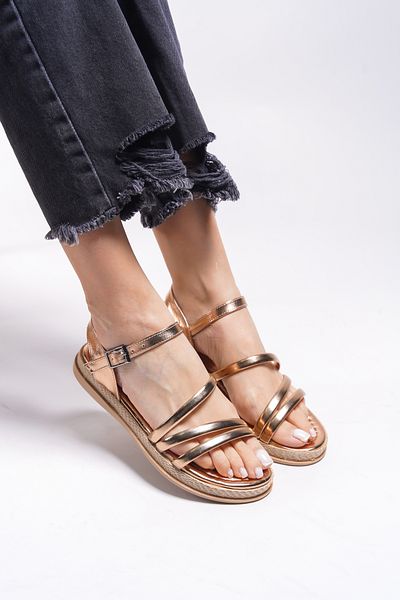 Riccon Lrenhil Women's Sandals0012101 Rose Metallic