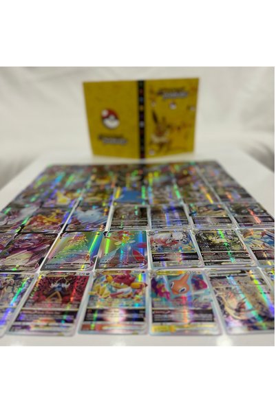 Abetto Market Pokemon Gx, Vmax and Vstar New Series Special Shiny Card 100 Pokemon Card and Pokemon Card Album