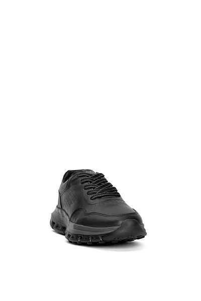 MARCOMEN 19356 Men's Genuine Leather Casual Shoes Black