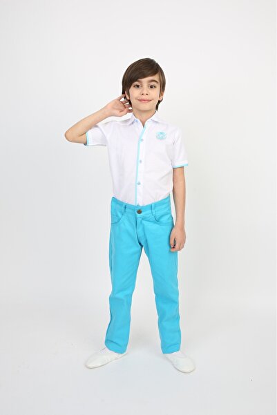 Yakalaa Παντελόνι πουκάμισο με κοντά μανίκια για αγόρια 23 Απριλίου 29 Οκτωβρ...