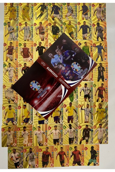 Abetto Market بطاقة لاعب كرة القدم الذهبية المرنة 55 قطعة وألبوم بطاقة لاعب ك...