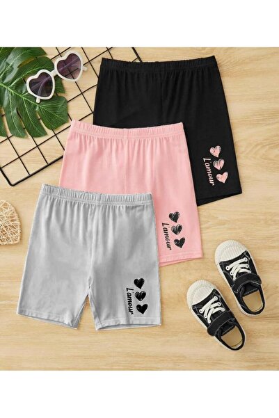 LOUİSA Памучни къси панталони Lamour с щампа от 3 бр