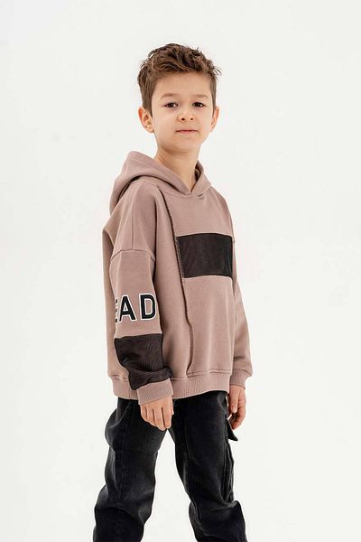 Gold Class Kidswear Момчешки суичър с три нишки от 100% памук и качулка