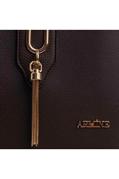 Armine Καφέ Απλό Casual Γυναικεία Τσάντα ώμου