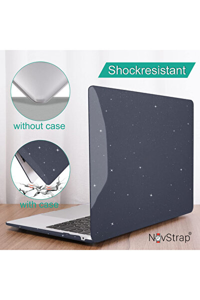 NovStrap حافظة كريستالية لامعة لامعة متوافقة مع أجهزة Apple Macbook Pro مقاس 14 بوصة M3 A2992 A2918