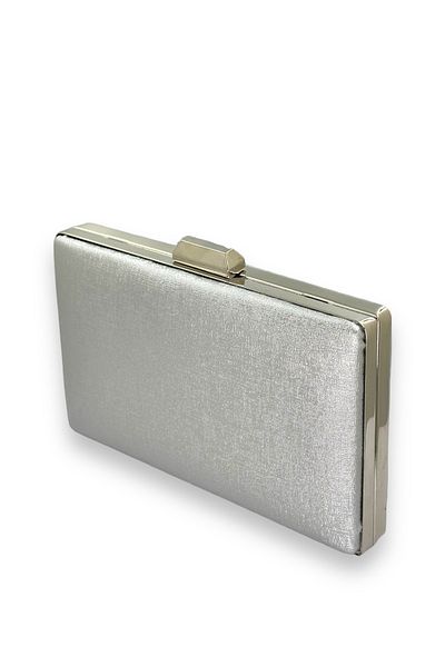 Biçanta Gri argintiu Lame Piele mată anti-zgârieturi cu carcasă metalică Geanta rochie de seară Logodnă Nuntă Absolvire