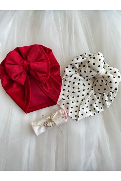 MASALBABY Kız Bebek Saç Bonesi Seti / 0-6 Ay Bebek Saç Aksesuar / Hediyelik