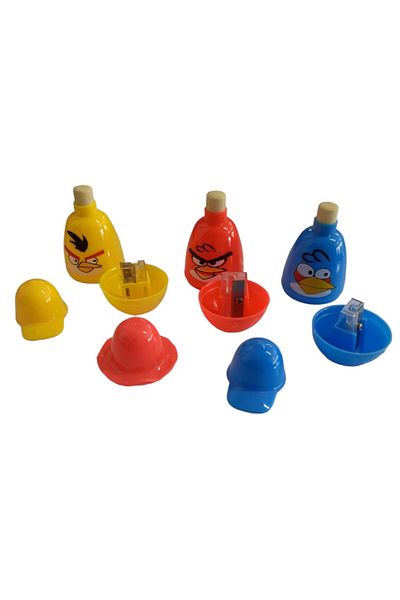 NaSaDAN Angry Birds Pencil Sharpener with Eraser 3 Pieces Set
