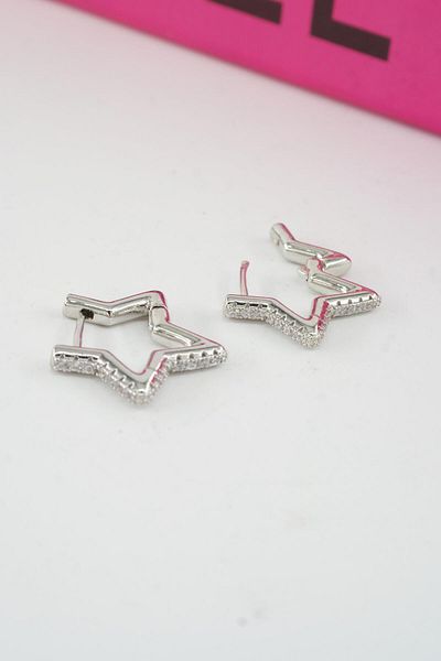 By Zeyna Aksesuar Zircon Stone Special Design Women's Earrings - Minimal Set of 2