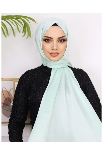 Trablus فستان سهرة حجاب من الساتان اللامع من Janjan شال شيفون