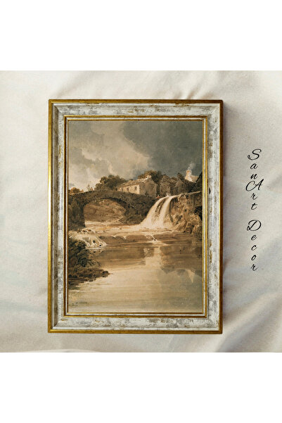 Sanart Uramljena vintage slika, uljana slika, uokvirena slika, umetnički deko...