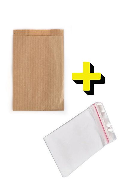 Dekals Set of 2 Breakfast Nutrition Bags (Snack Bags + Paper Bags 50 pieces each)