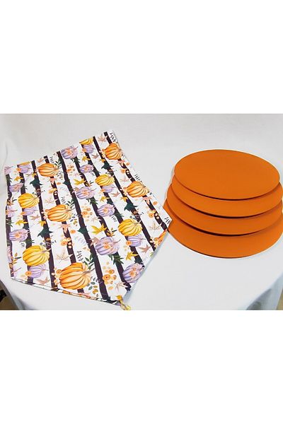 YSHOME DIGITAL PRINT HONEY DOG PATTERNED RUNNER AND 4-PIECE SUPLA SET